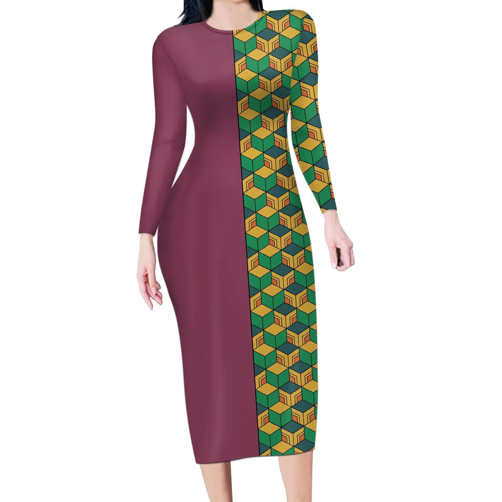 Tomioka Giyuu Long Sleeve Bodycon Dress