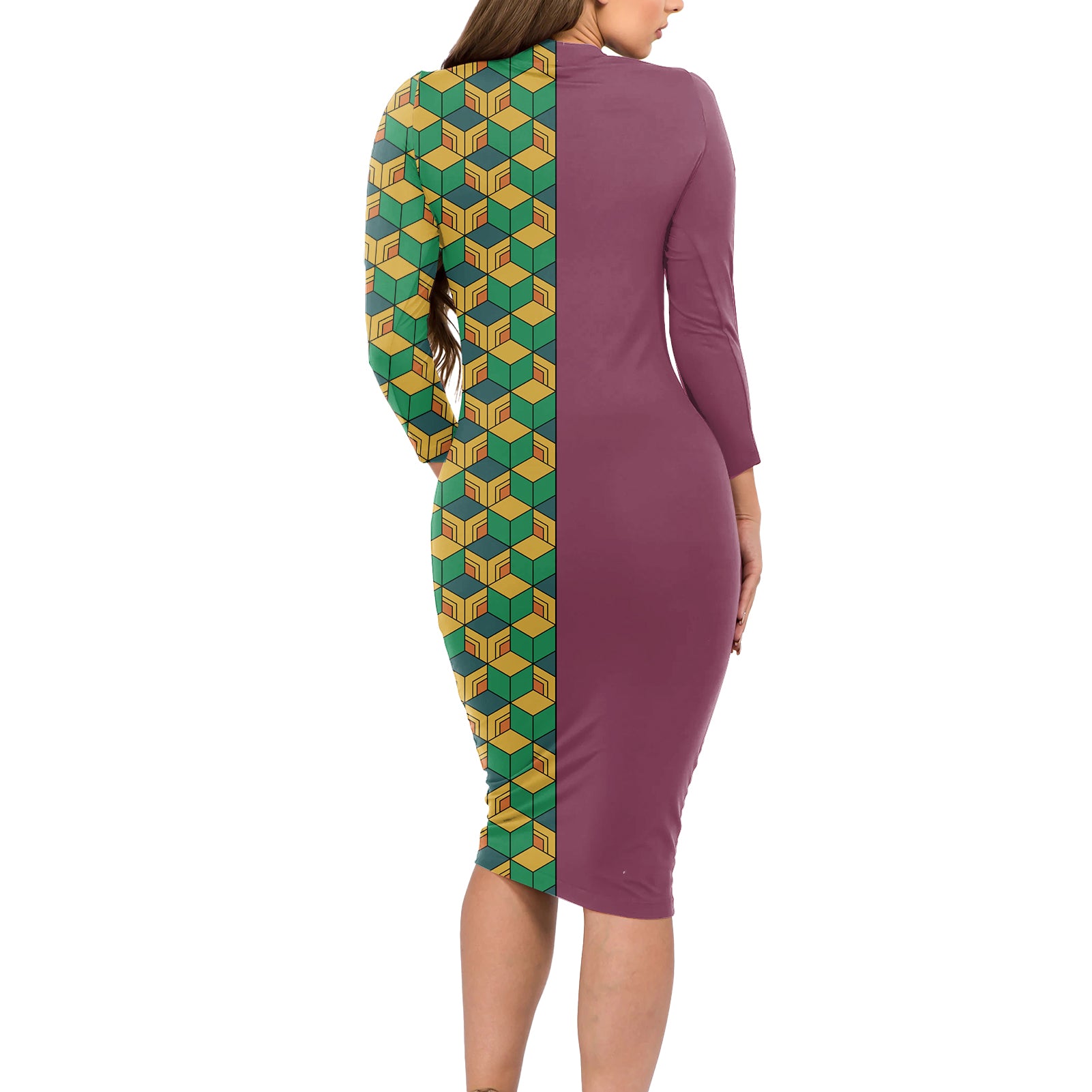 Tomioka Giyuu Long Sleeve Bodycon Dress
