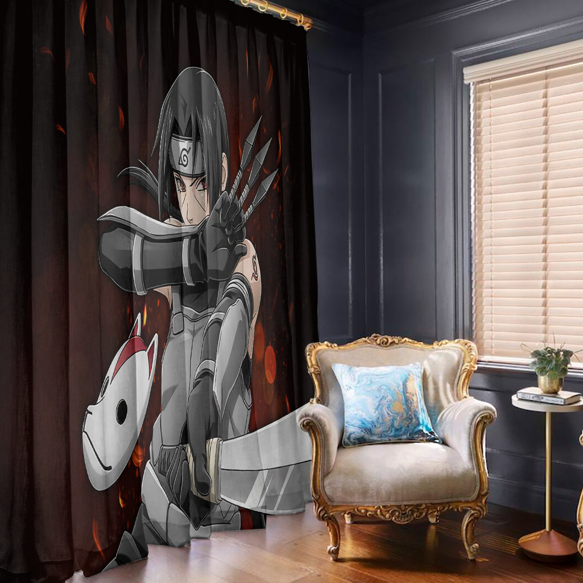 Itachi Anbu Window Curtain