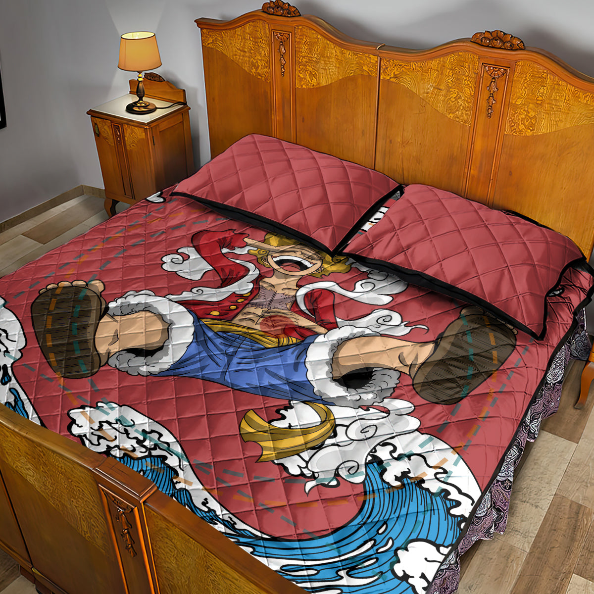 Monkey D. Luffy One Piece Gear 5 Awakening Quilt Bed Set