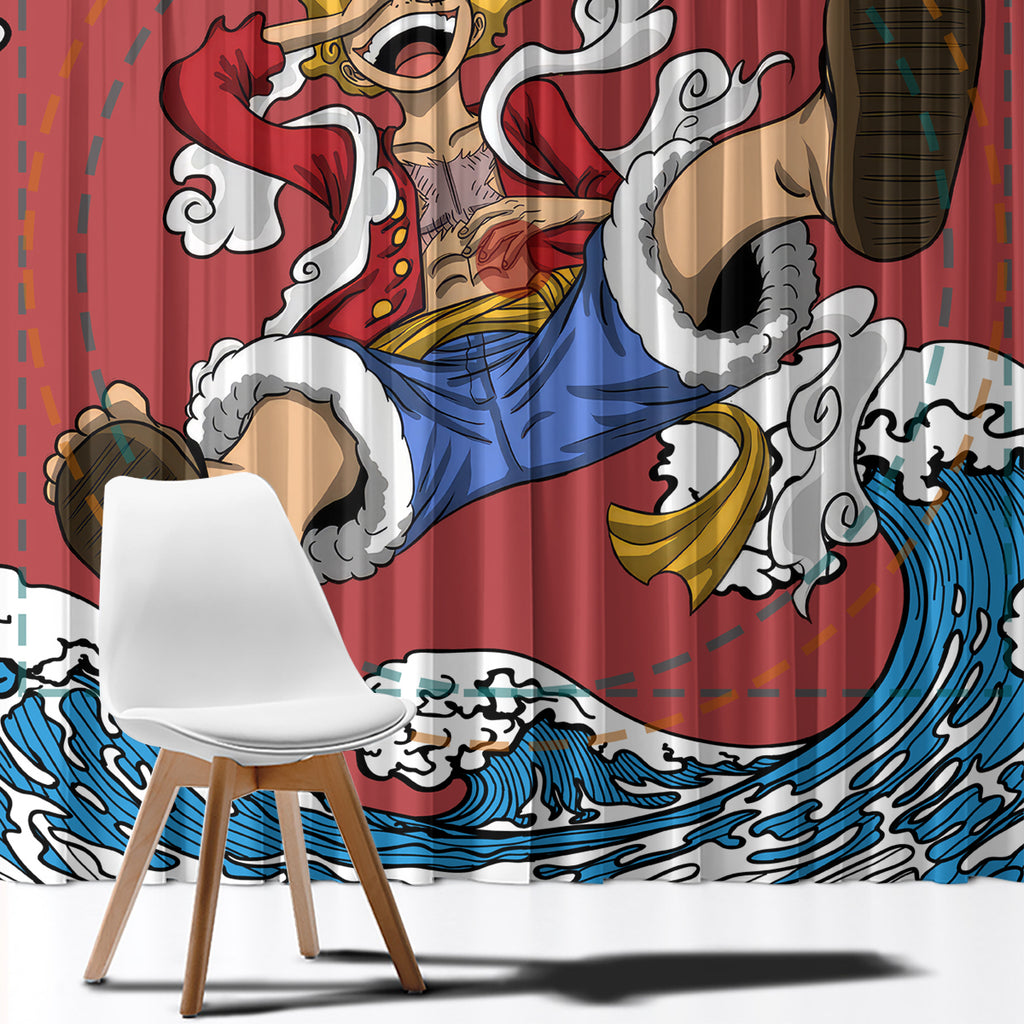Monkey D. Luffy One Piece Gear 5 Awakening Window Curtain