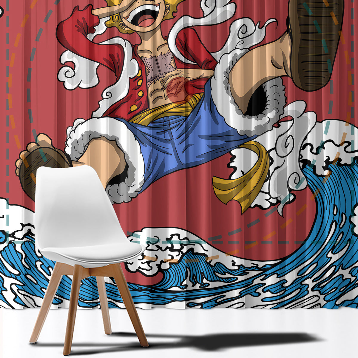 Monkey D. Luffy One Piece Gear 5 Awakening Window Curtain