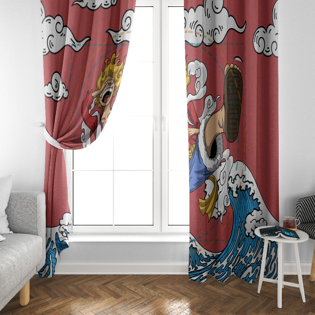 Monkey D. Luffy One Piece Gear 5 Awakening Window Curtain