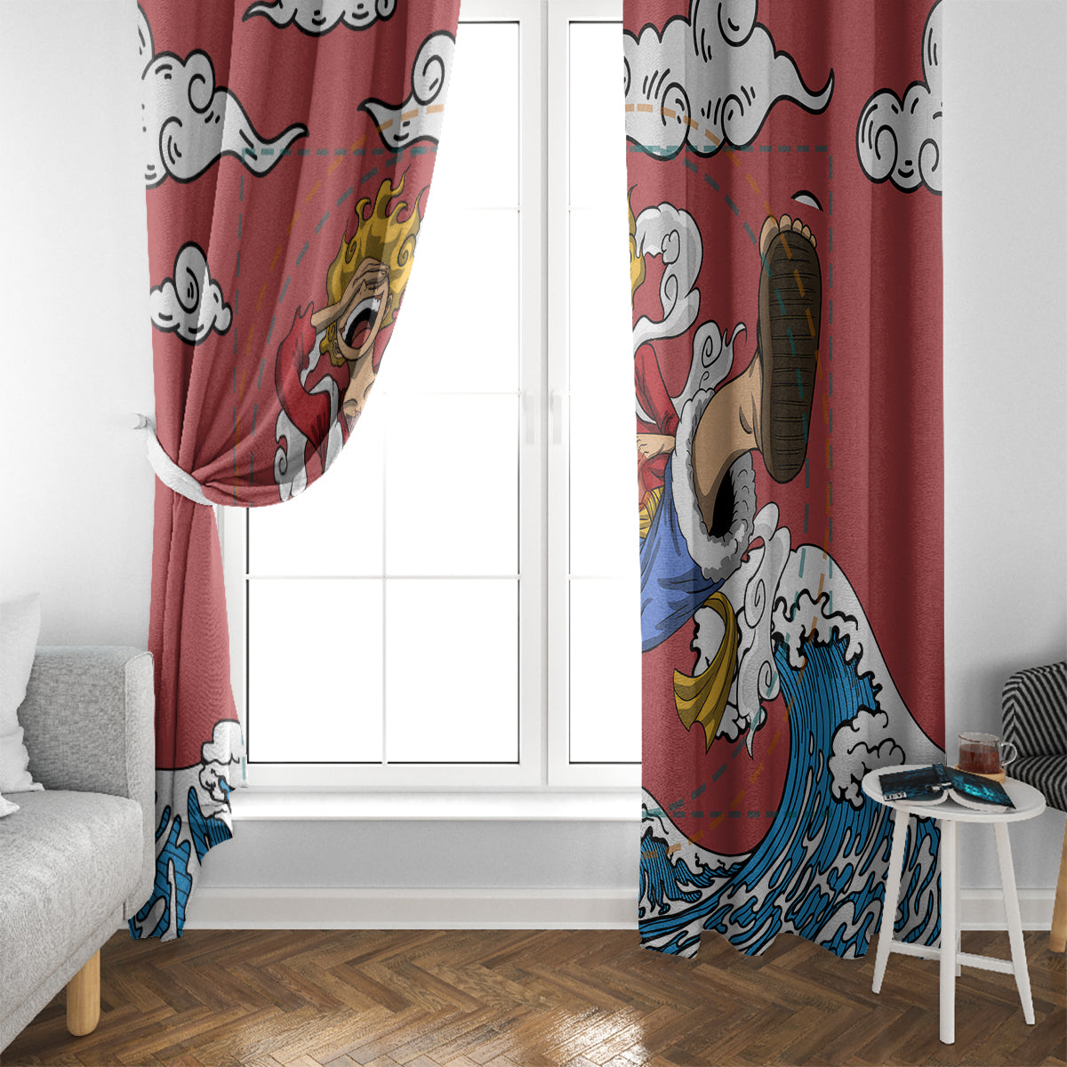 Monkey D. Luffy One Piece Gear 5 Awakening Window Curtain