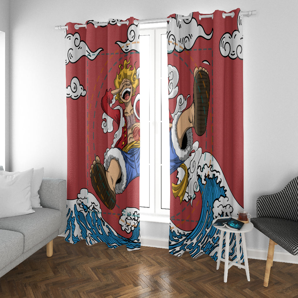 Monkey D. Luffy One Piece Gear 5 Awakening Window Curtain