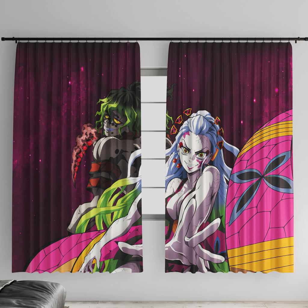 Gyutaro and Daki Window Curtain