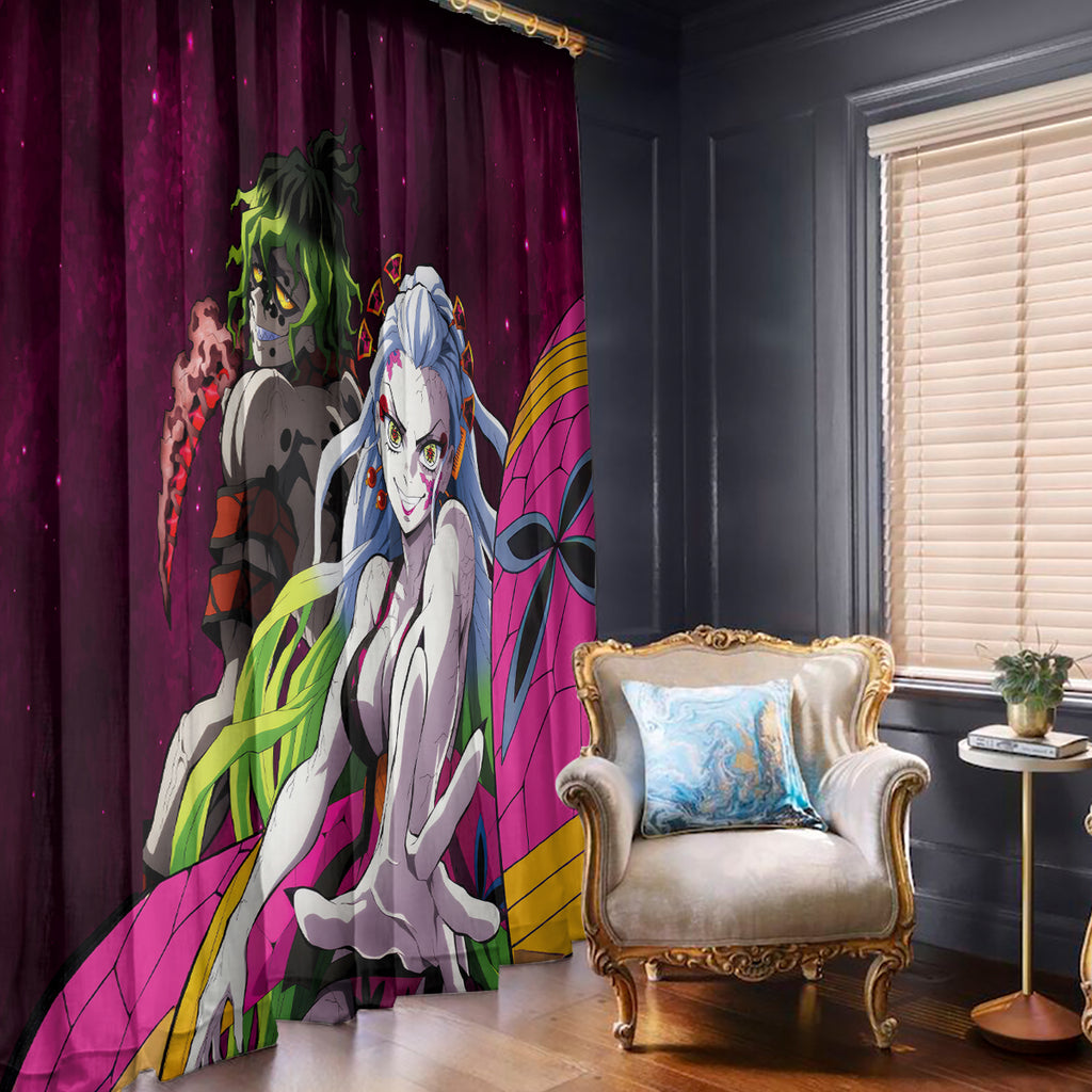 Gyutaro and Daki Window Curtain