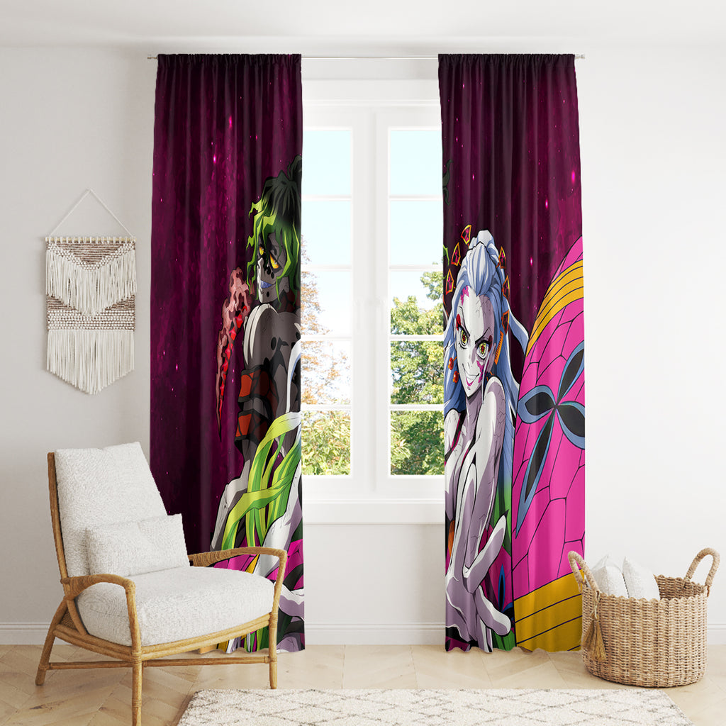 Gyutaro and Daki Window Curtain