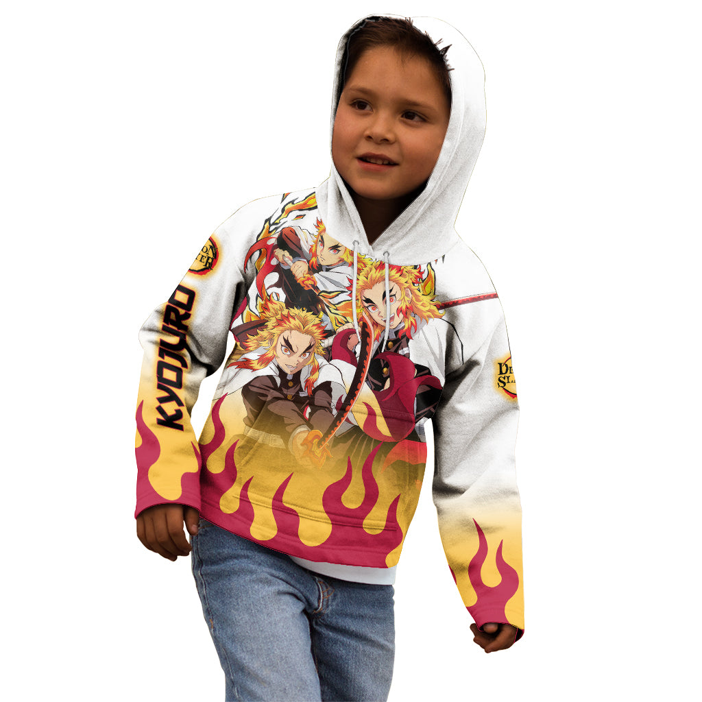 Kyojuro Rengoku - Flame Hashira Anime Kid Hoodie