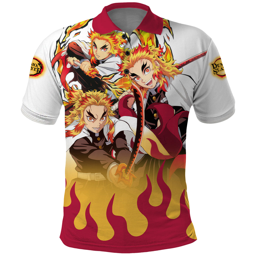 Kyojuro Rengoku - Flame Hashira Anime Polo Shirt
