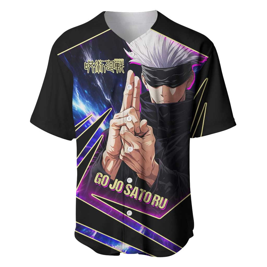Gojo Satoru Infinite Void Baseball Jersey Cosmic Anime Power Surge Style