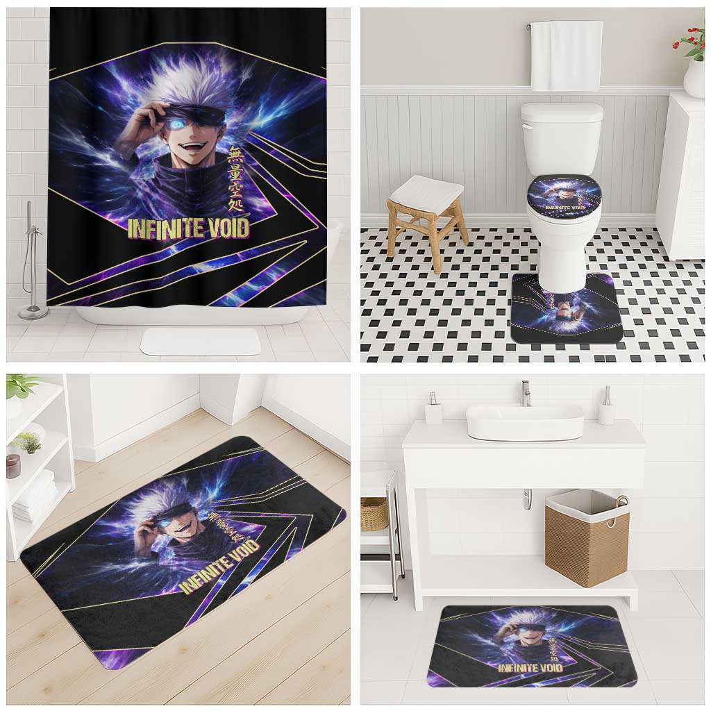 Gojo Satoru Infinite Void Bathroom Set Cosmic Anime Power Surge Style