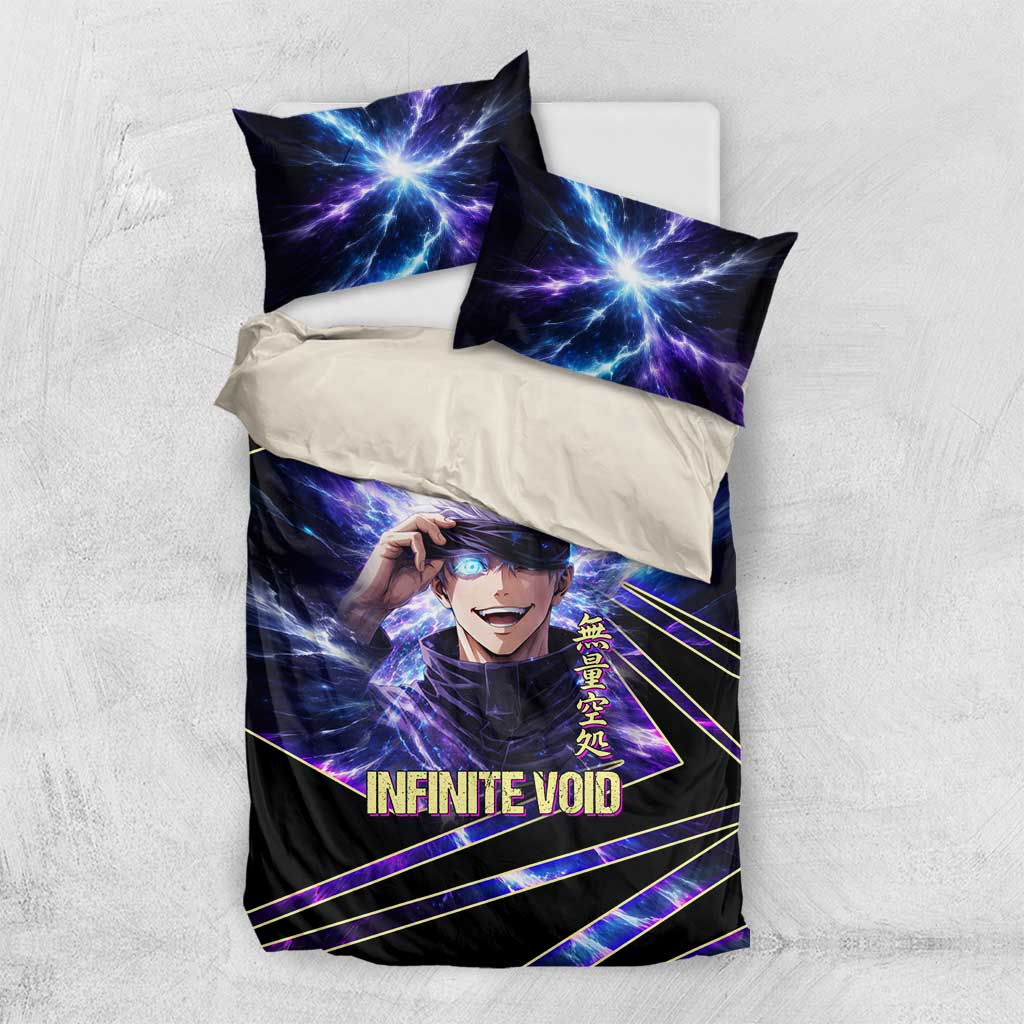 Gojo Satoru Infinite Void Bedding Set Cosmic Anime Power Surge Style