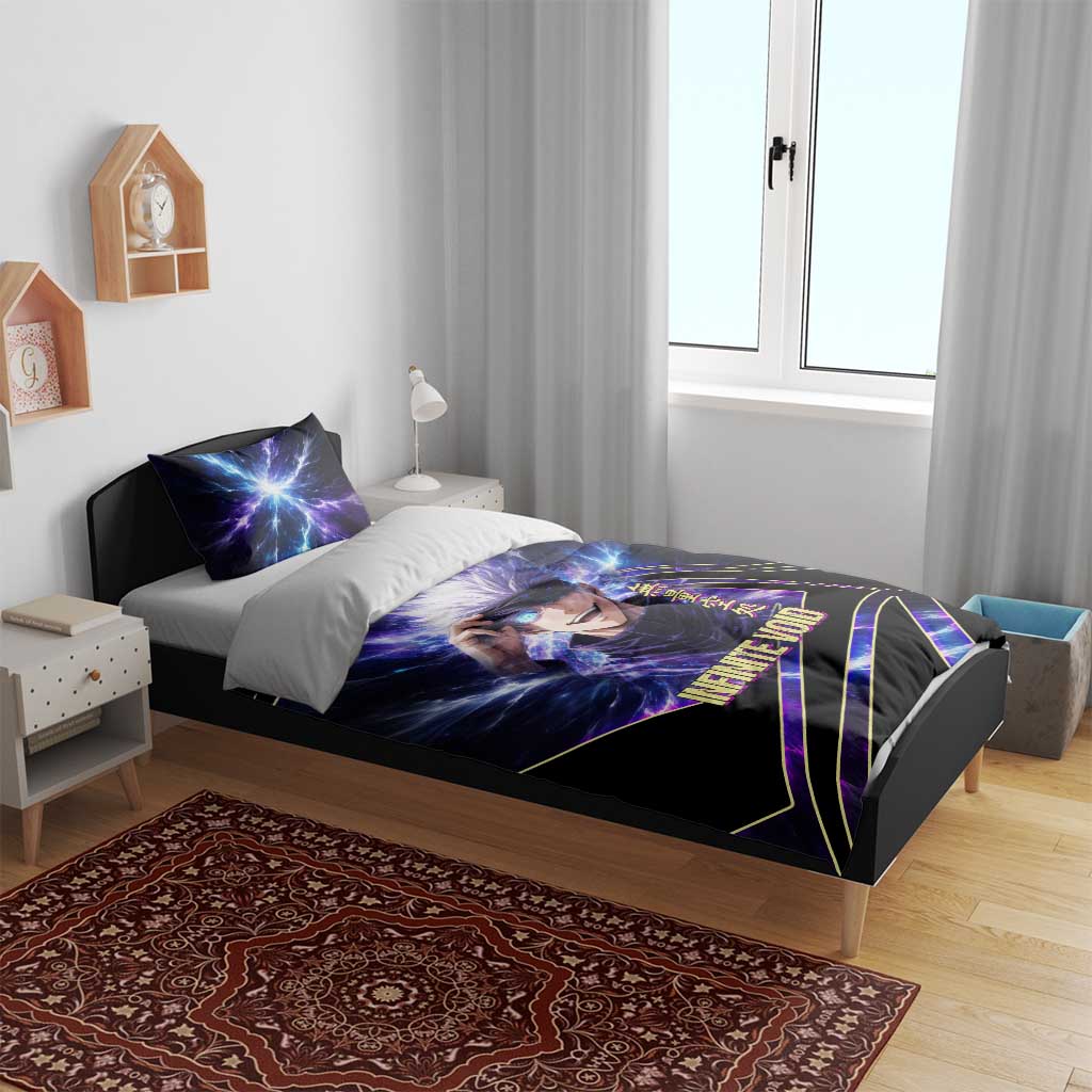 Gojo Satoru Infinite Void Bedding Set Cosmic Anime Power Surge Style