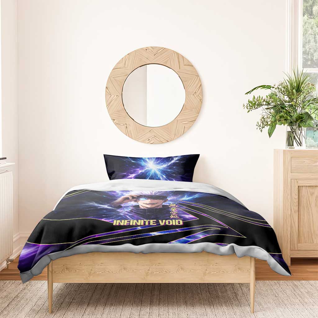 Gojo Satoru Infinite Void Bedding Set Cosmic Anime Power Surge Style