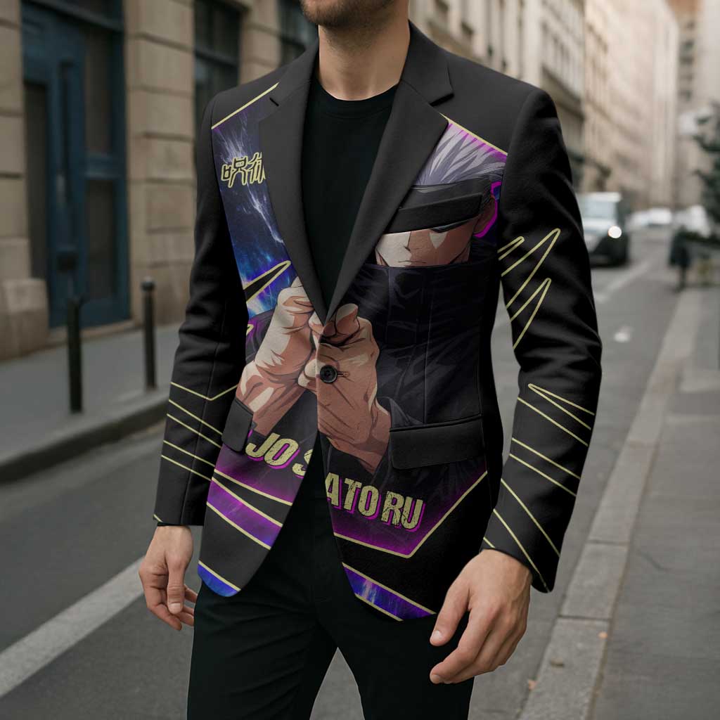 Gojo Satoru Infinite Void Blazer Cosmic Anime Power Surge Style