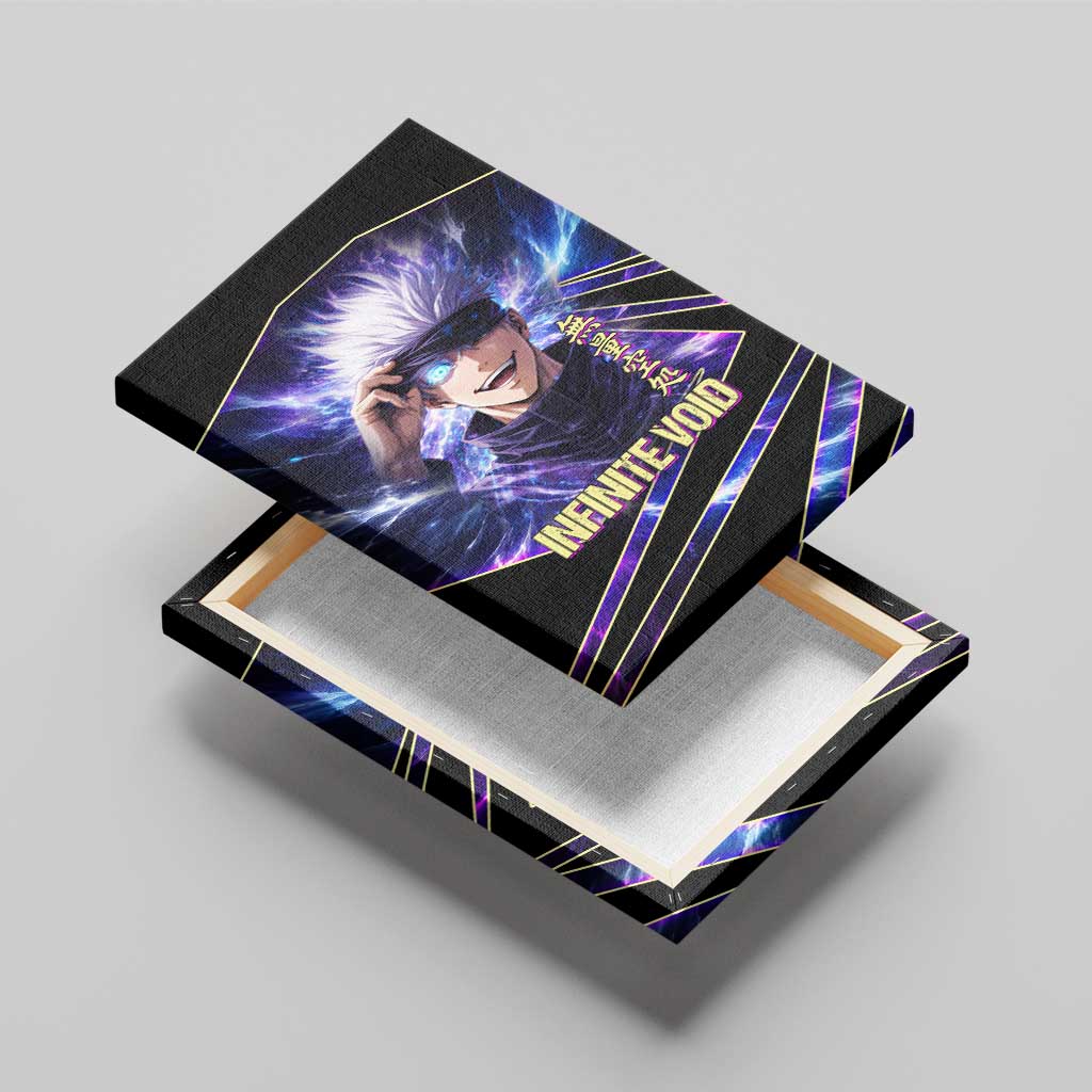 Gojo Satoru Infinite Void Canvas Wall Art Cosmic Anime Power Surge Style