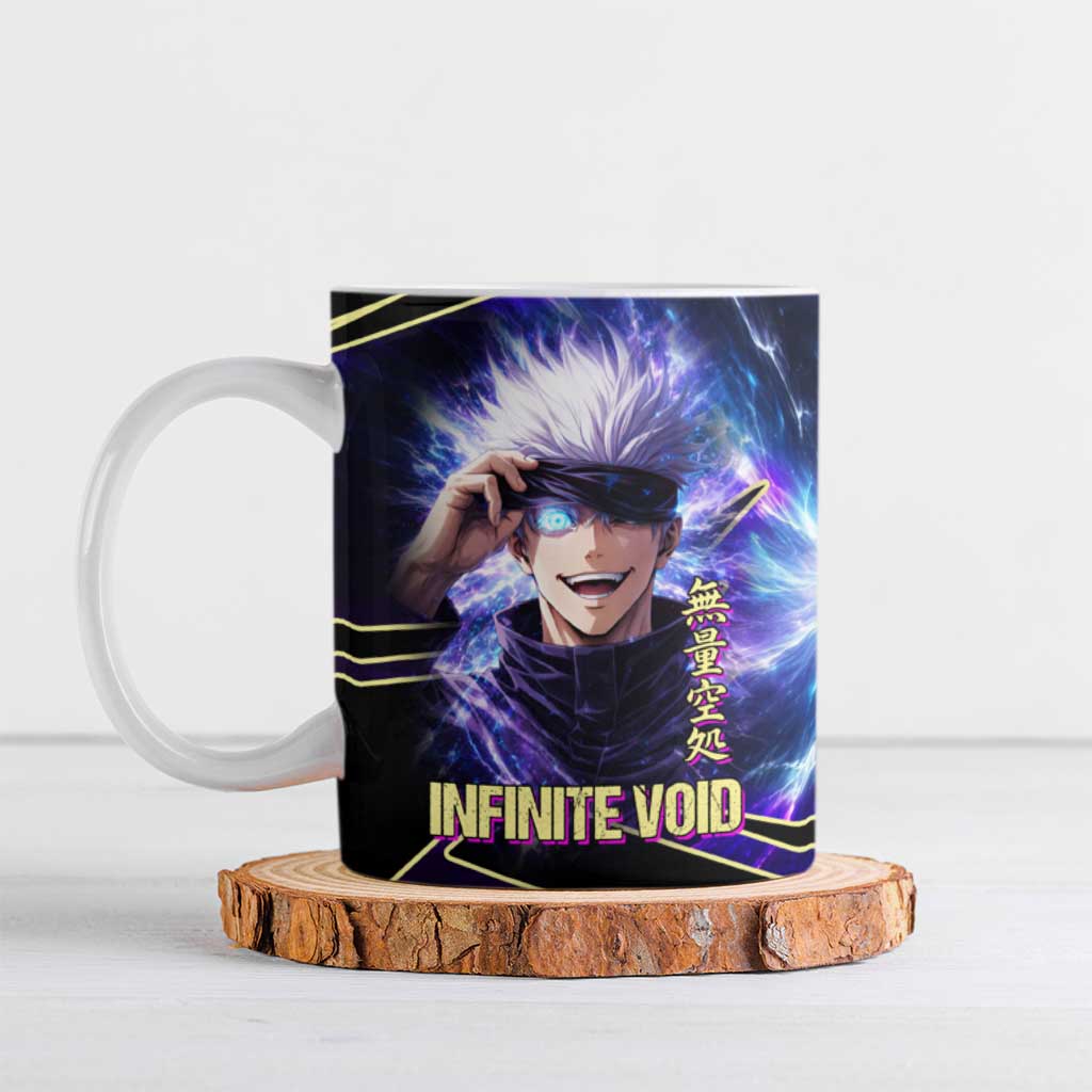 Gojo Satoru Infinite Void Ceramic Mug Cosmic Anime Power Surge Style