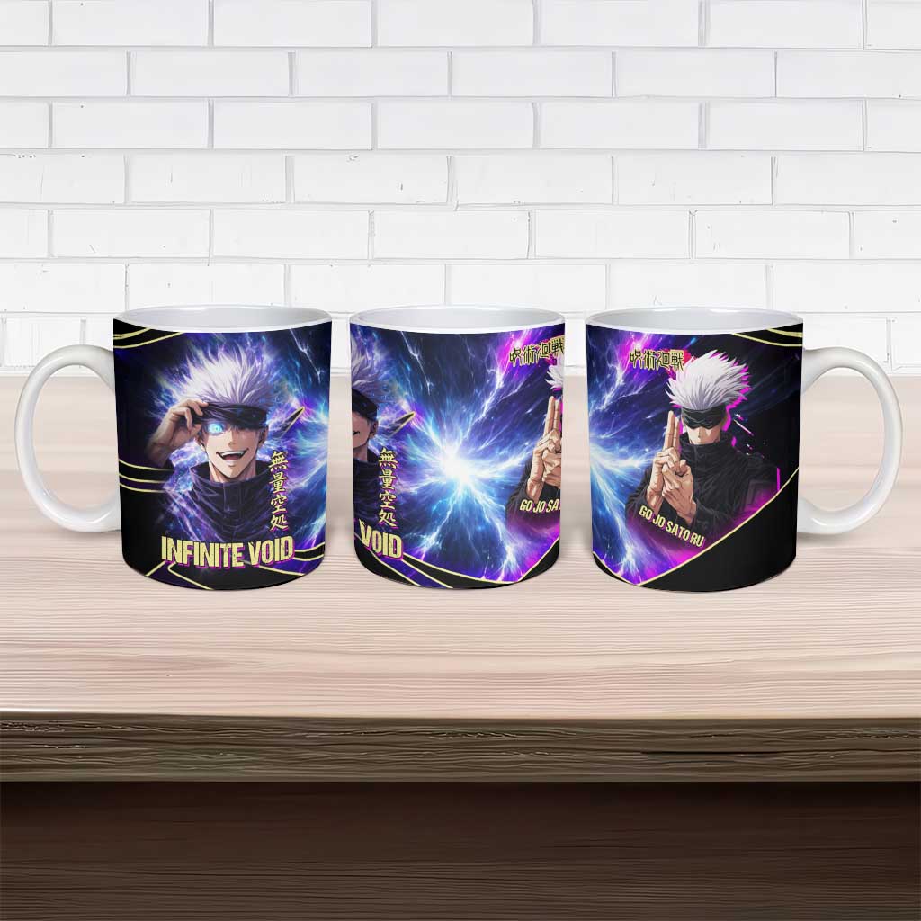 Gojo Satoru Infinite Void Ceramic Mug Cosmic Anime Power Surge Style
