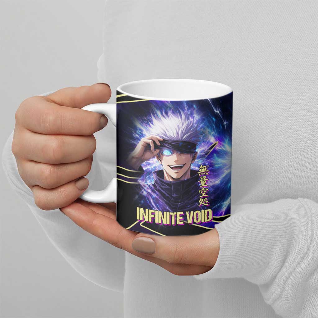 Gojo Satoru Infinite Void Ceramic Mug Cosmic Anime Power Surge Style