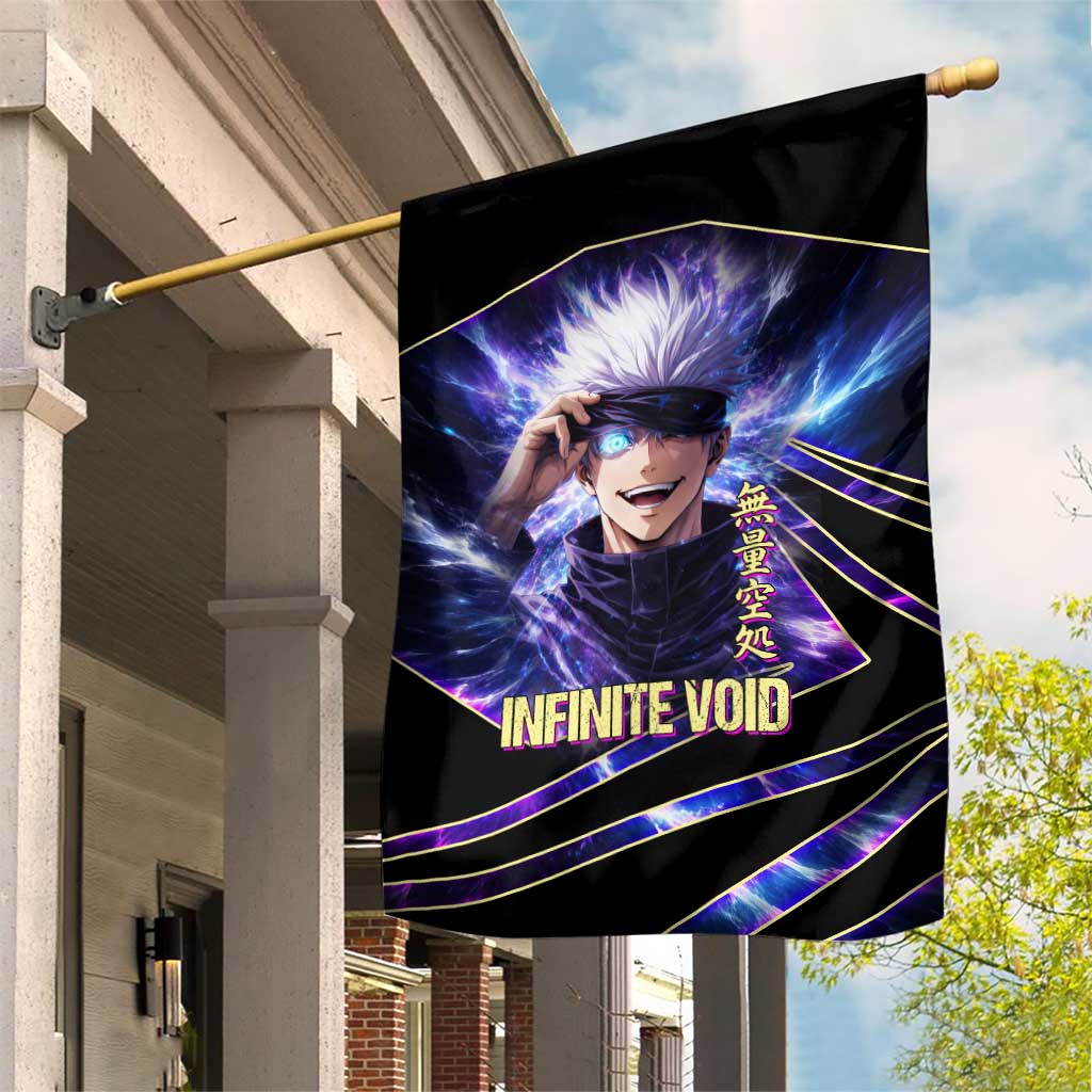 Gojo Satoru Infinite Void Garden Flag Cosmic Anime Power Surge Style