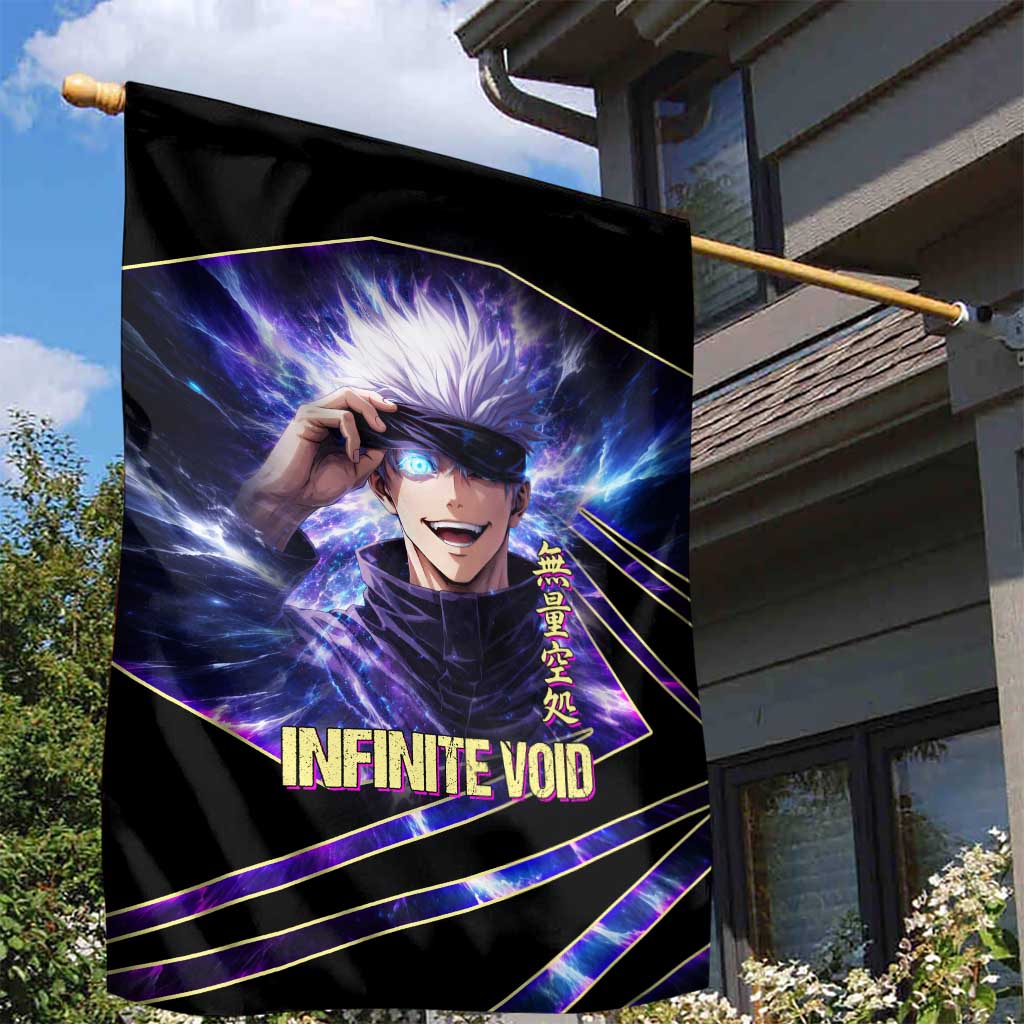 Gojo Satoru Infinite Void Garden Flag Cosmic Anime Power Surge Style