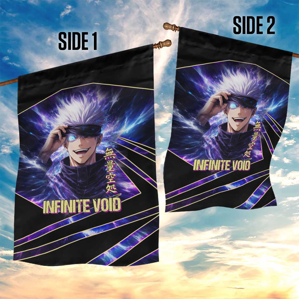 Gojo Satoru Infinite Void Garden Flag Cosmic Anime Power Surge Style