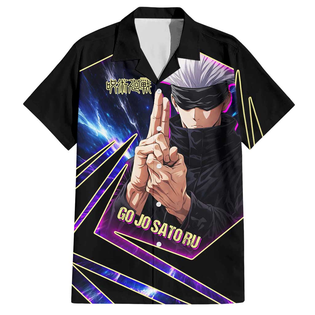 Gojo Satoru Infinite Void Hawaiian Shirt Cosmic Anime Power Surge Style