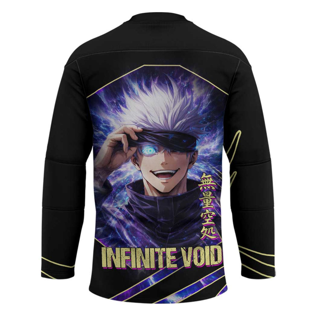 Gojo Satoru Infinite Void Hockey Jersey Cosmic Anime Power Surge Style