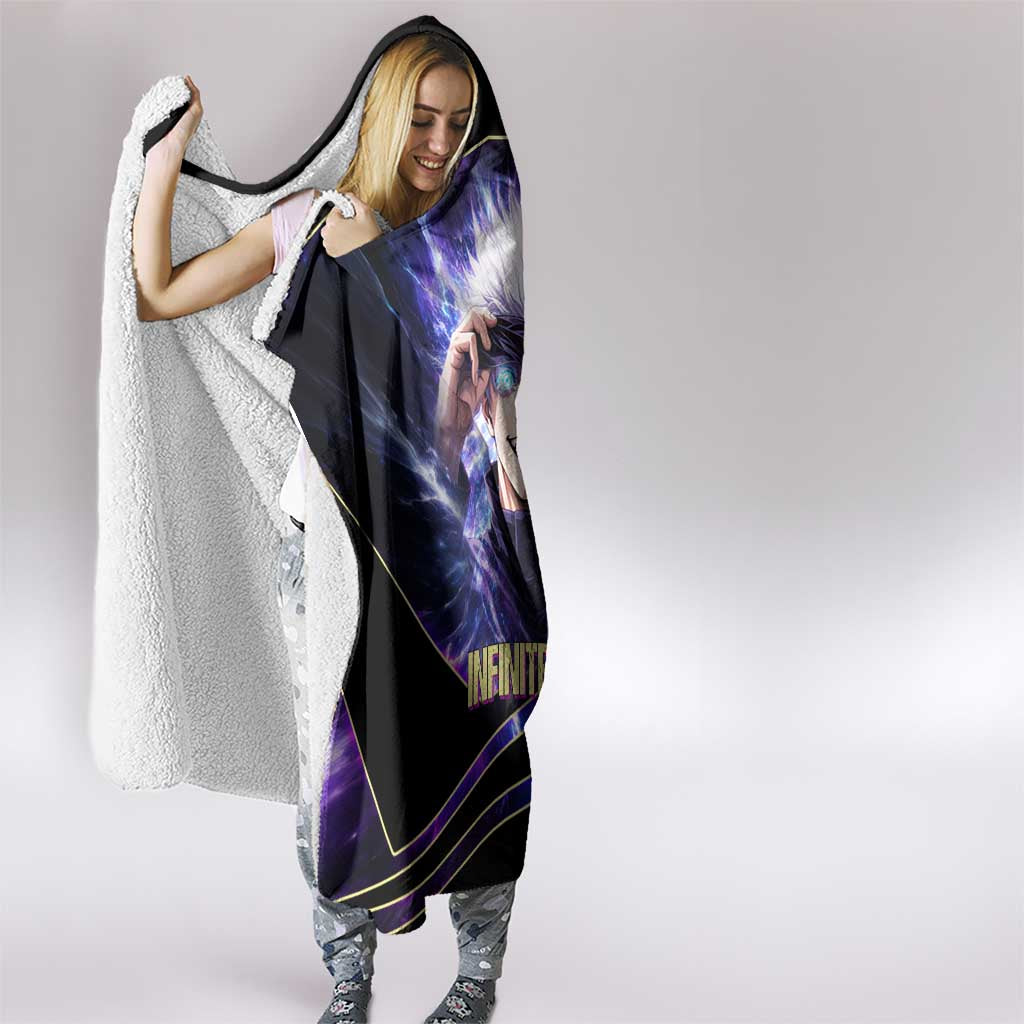 Gojo Satoru Infinite Void Hooded Blanket Cosmic Anime Power Surge Style