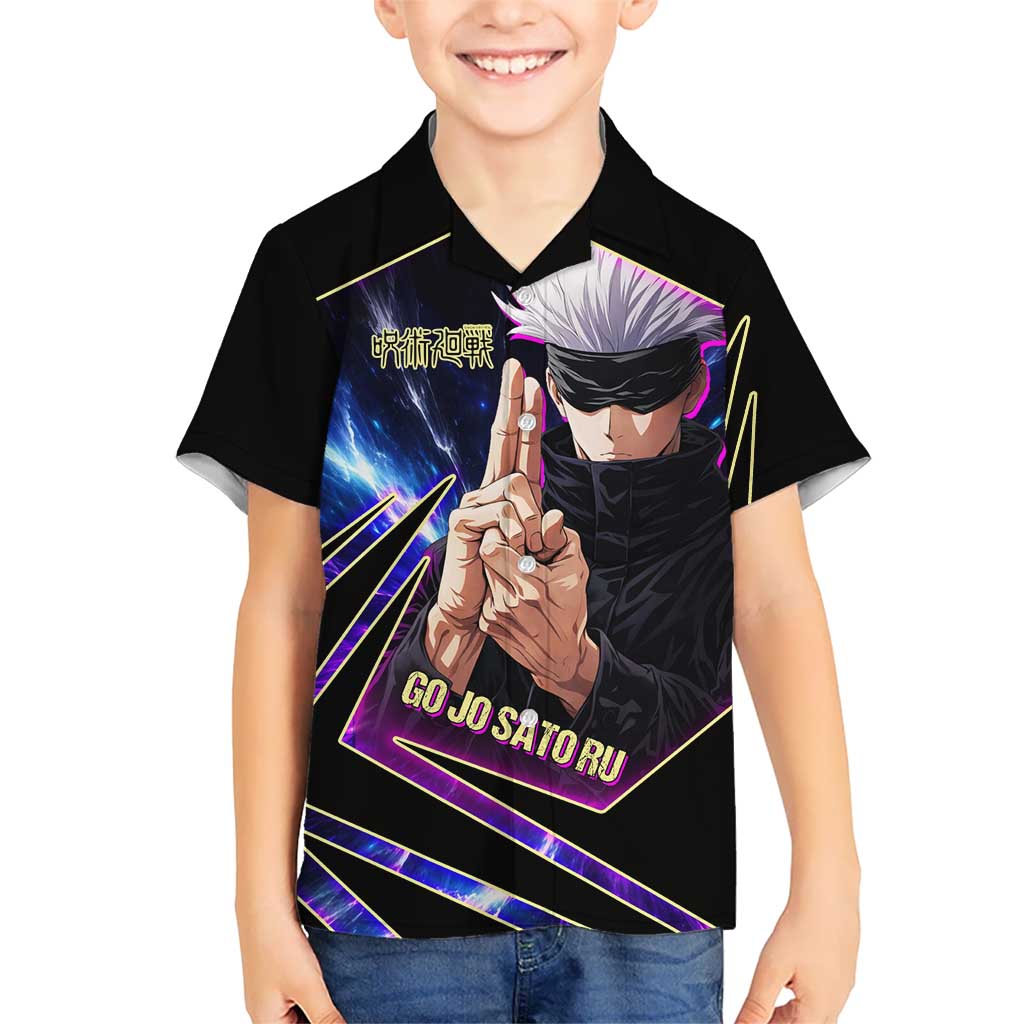 Gojo Satoru Infinite Void Kid Hawaiian Shirt Cosmic Anime Power Surge Style