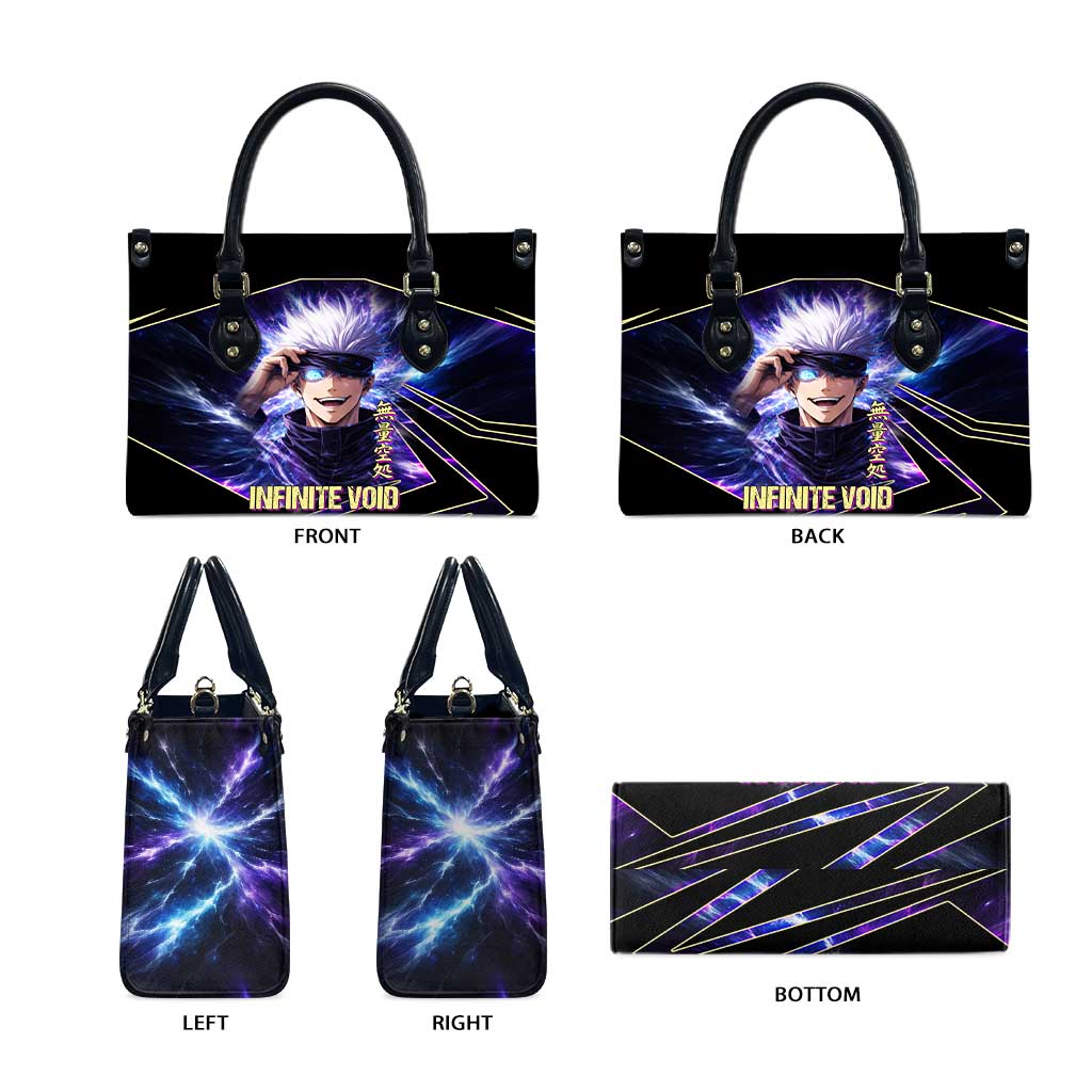 Gojo Satoru Infinite Void Leather Bag Cosmic Anime Power Surge Style