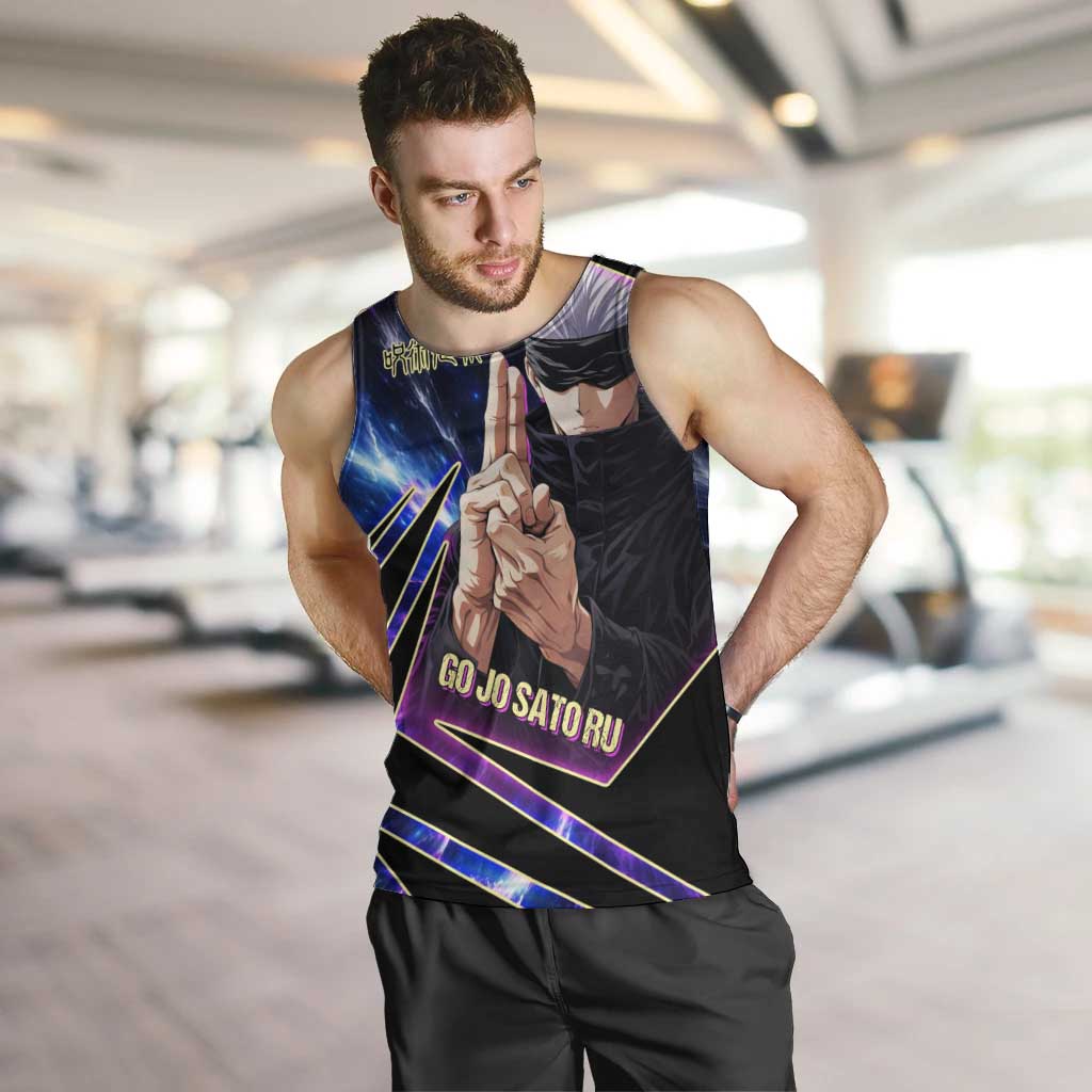 Gojo Satoru Infinite Void Men Tank Top Cosmic Anime Power Surge Style