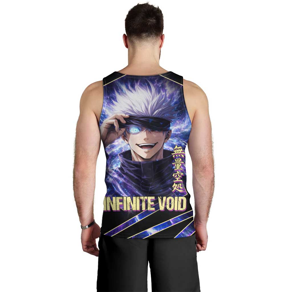 Gojo Satoru Infinite Void Men Tank Top Cosmic Anime Power Surge Style