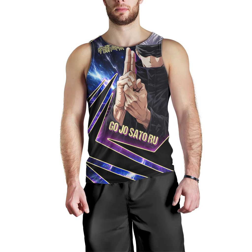 Gojo Satoru Infinite Void Men Tank Top Cosmic Anime Power Surge Style