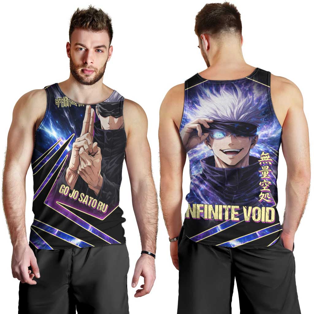 Gojo Satoru Infinite Void Men Tank Top Cosmic Anime Power Surge Style