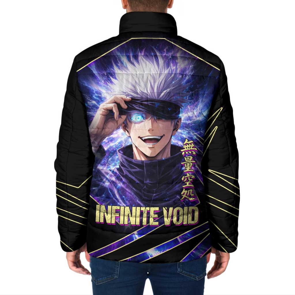 Gojo Satoru Infinite Void Padded Jacket Cosmic Anime Power Surge Style