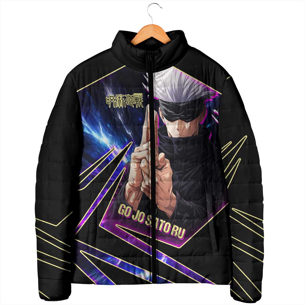 Gojo Satoru Infinite Void Padded Jacket Cosmic Anime Power Surge Style