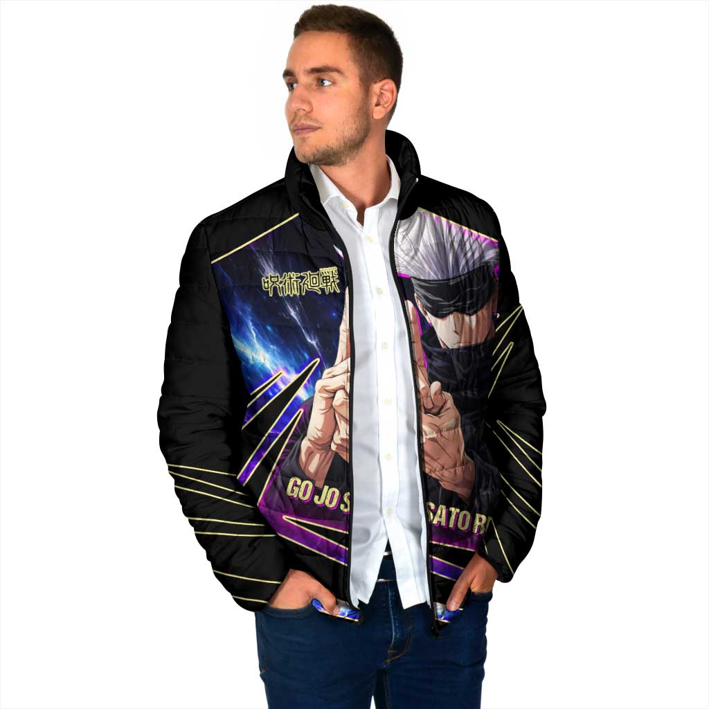 Gojo Satoru Infinite Void Padded Jacket Cosmic Anime Power Surge Style