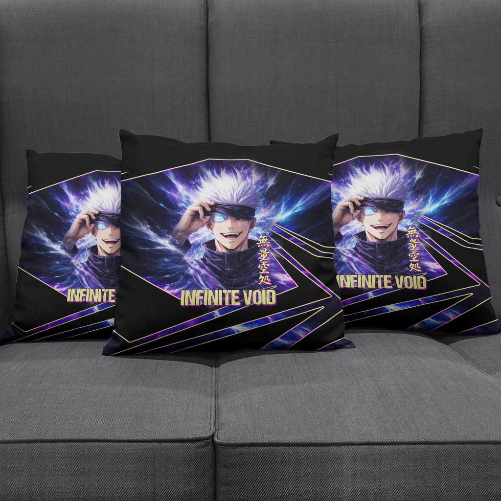Gojo Satoru Infinite Void Pillow Cover Cosmic Anime Power Surge Style