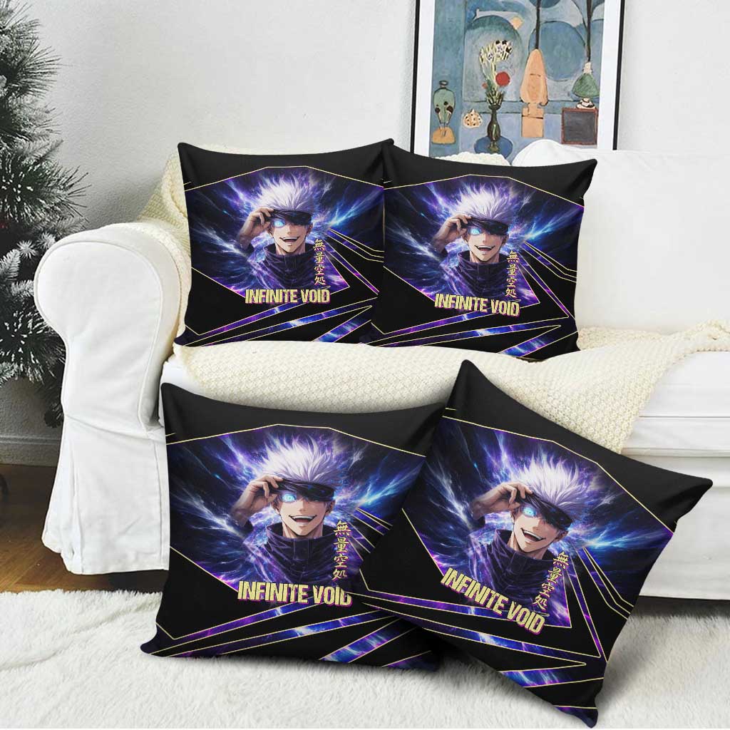 Gojo Satoru Infinite Void Pillow Cover Cosmic Anime Power Surge Style