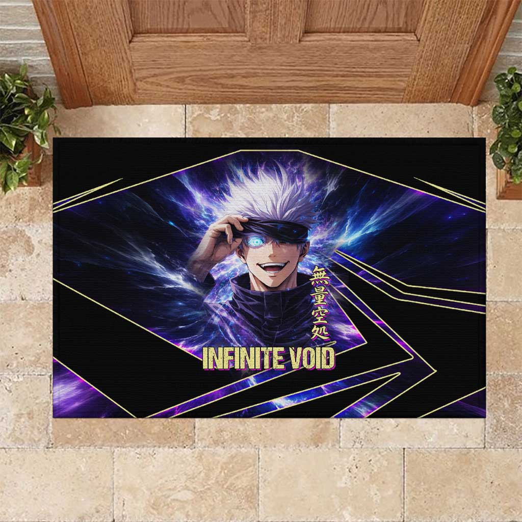 Gojo Satoru Infinite Void Rubber Doormat Cosmic Anime Power Surge Style