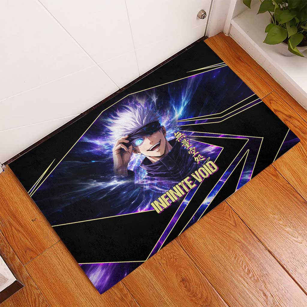Gojo Satoru Infinite Void Rubber Doormat Cosmic Anime Power Surge Style