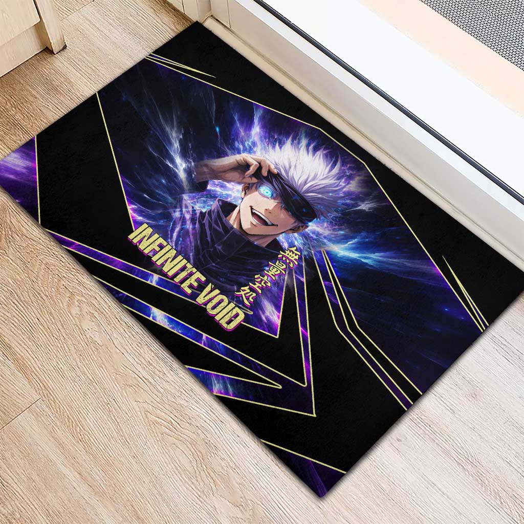 Gojo Satoru Infinite Void Rubber Doormat Cosmic Anime Power Surge Style