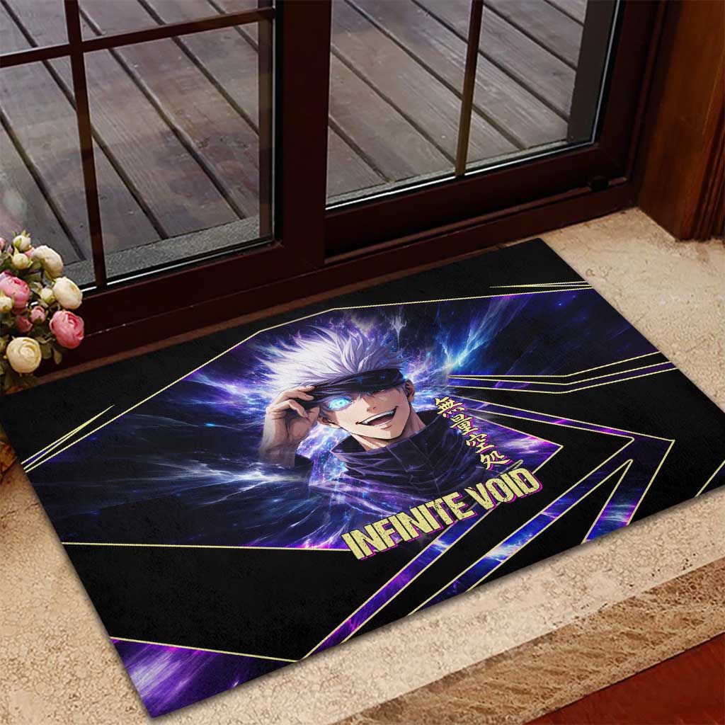 Gojo Satoru Infinite Void Rubber Doormat Cosmic Anime Power Surge Style