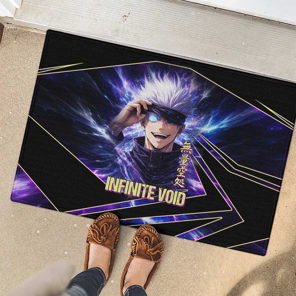 Gojo Satoru Infinite Void Rubber Doormat Cosmic Anime Power Surge Style