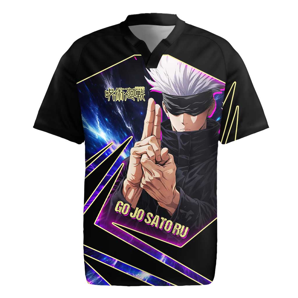 Gojo Satoru Infinite Void Rugby Jersey Cosmic Anime Power Surge Style