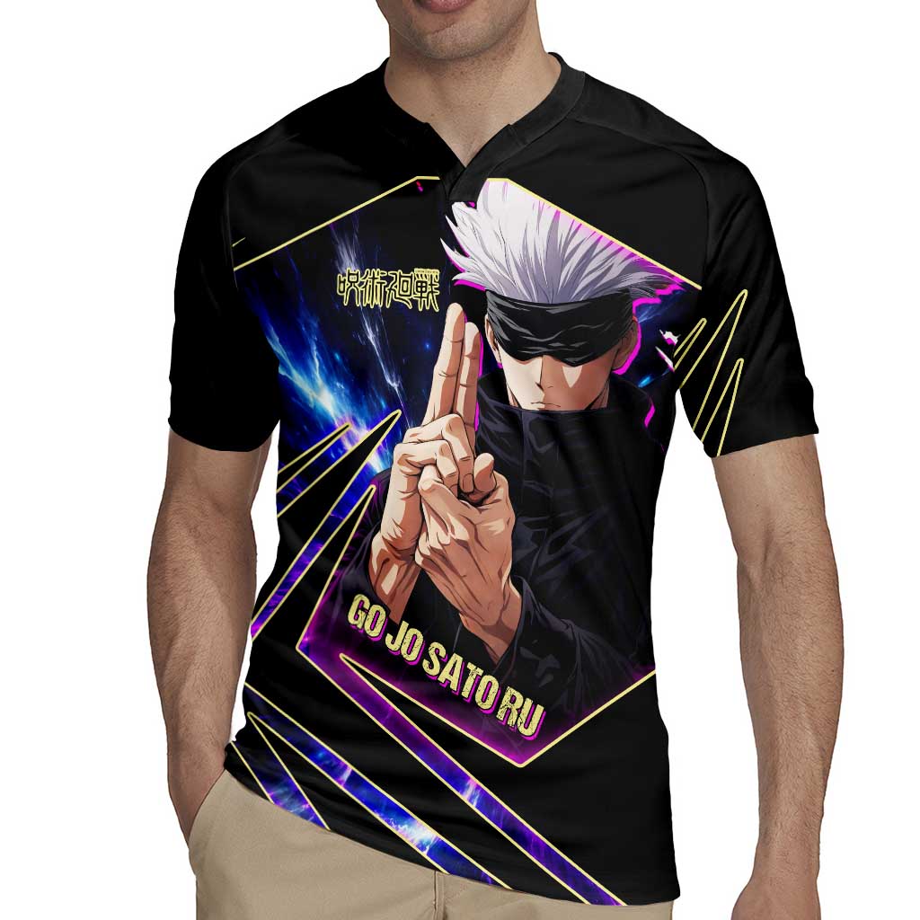 Gojo Satoru Infinite Void Rugby Jersey Cosmic Anime Power Surge Style