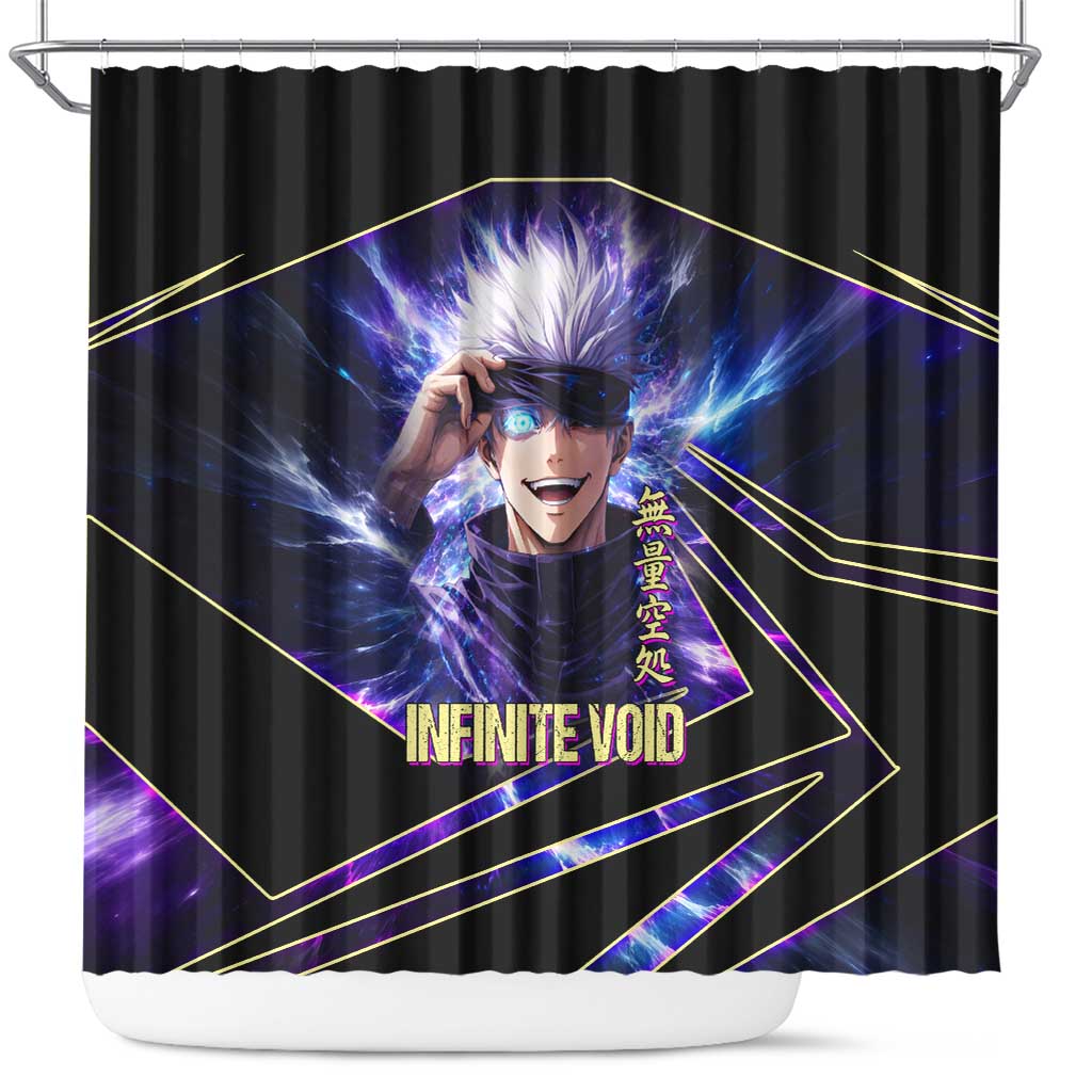 Gojo Satoru Infinite Void Shower Curtain Cosmic Anime Power Surge Style