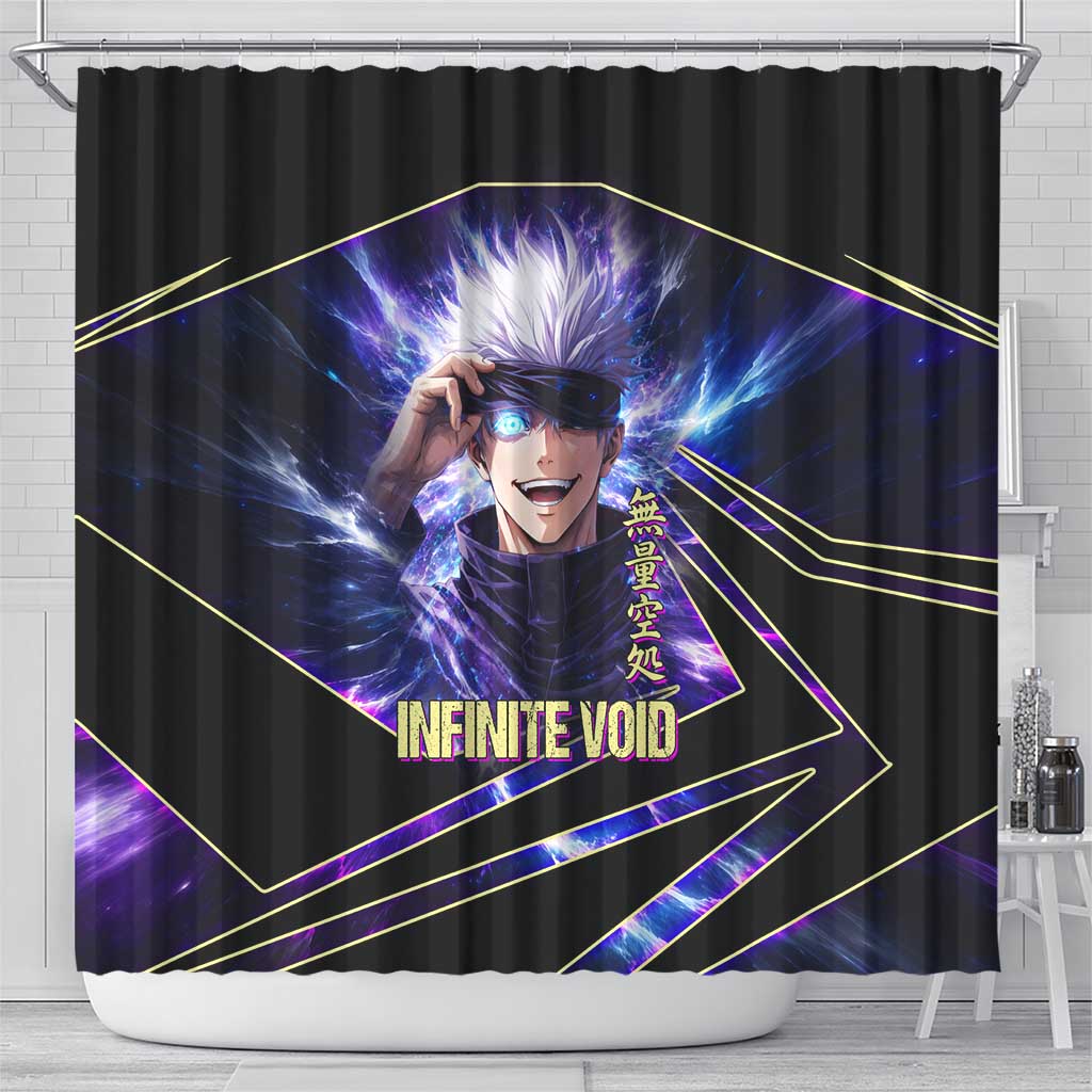 Gojo Satoru Infinite Void Shower Curtain Cosmic Anime Power Surge Style